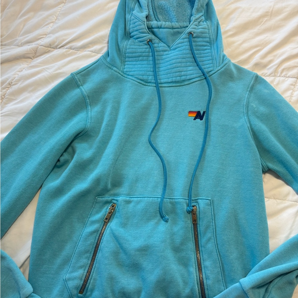 Aviator Nation Ninja Hoodie🥷🏻🌈 – Sky Blue – Size Small